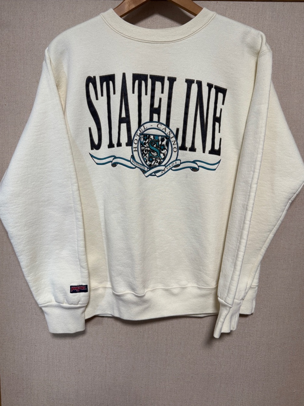 Vintage Jansport State Line Hotel Casino Wendover Nevada Sweatshirt Size L